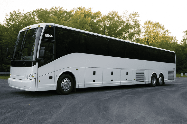 exterior of Charter Bus Rental New Britain coach bus