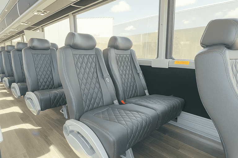 interior of Charter Bus Rental New Britain charter bus